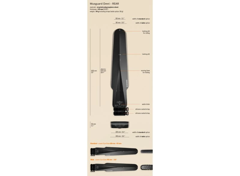 PAIRE DE GARDE-BOUE MUSGUARD OMNI 2 PAIRE DE GARDE-BOUE MUSGUARD OMNI – Image 2